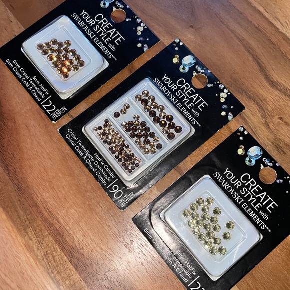 Swarovski | 3 Pack HotFix Crystals in Colorado Topaz Smoked Topaz & Jonquil - Picture 12 of 15